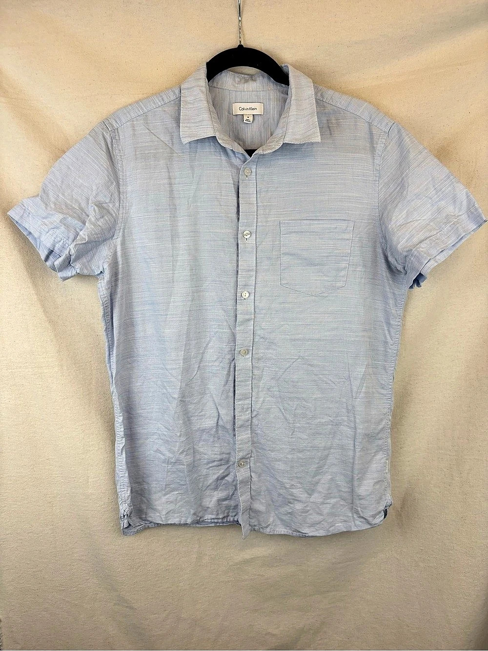 Calvin Klein Men's Cotton Short Sleeve Shirt Medium Like New